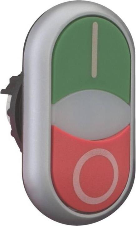 Actual product image Eaton M22 DDLM GR X1/X0 double pushbutton front plastic 1 pc.