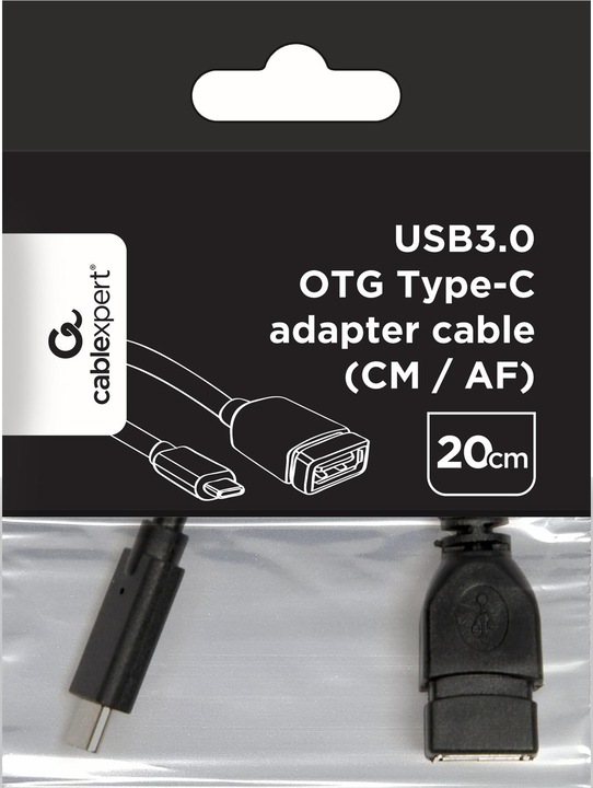 Immagine prodotto Gembird A-OTG-CMAF3-01 Interfaccia/adattatore cavo USB Type-C USB Type-A nero (0.20 m, USB 3.0)