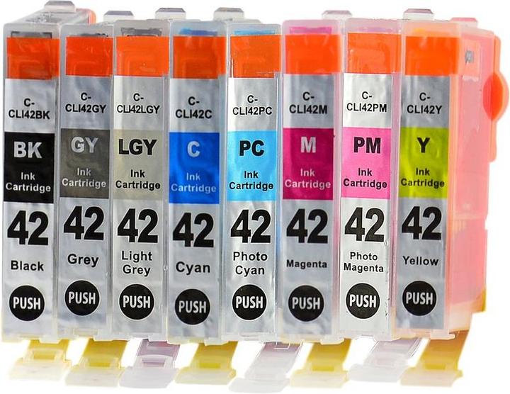 Immagine prodotto Hermex Cartuccia d'inchiostro alternativa alla Canon CLI-42 (M, Y, GY, LGY, C, FC, PC, PREMIER)