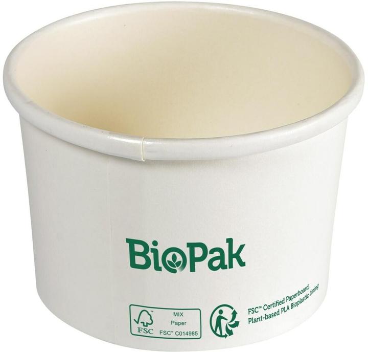 Produktbild Biopak Salat-Schale Ronda 240 ml, Weiss, 25 Stück (25 x)