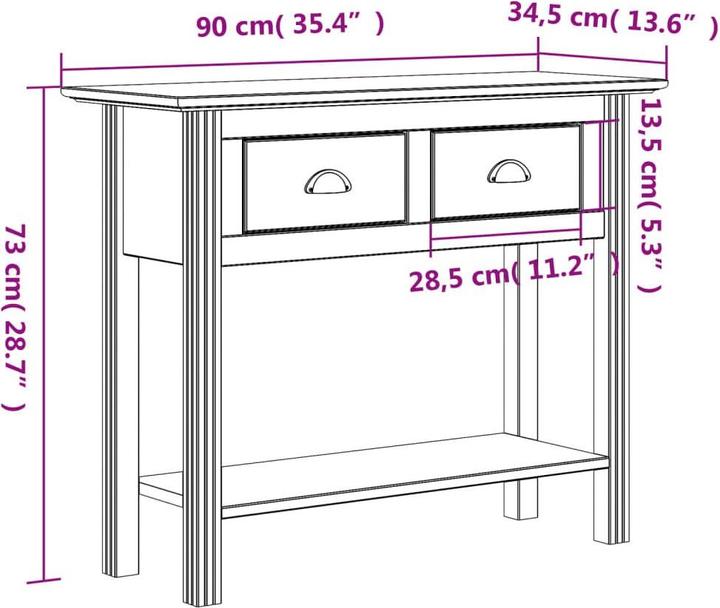 Image du produit vidaXL Meg (90 x 34.50 x 73 cm)