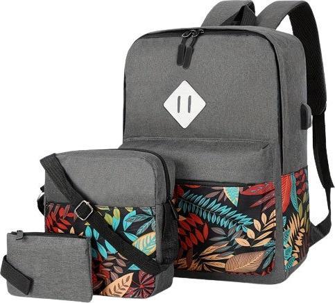 Immagine prodotto Only-Bags.Store Zaino 3 pezzi, 1 set di borsa casual per computer e scuola con borsa a tracolla e mini portamonete