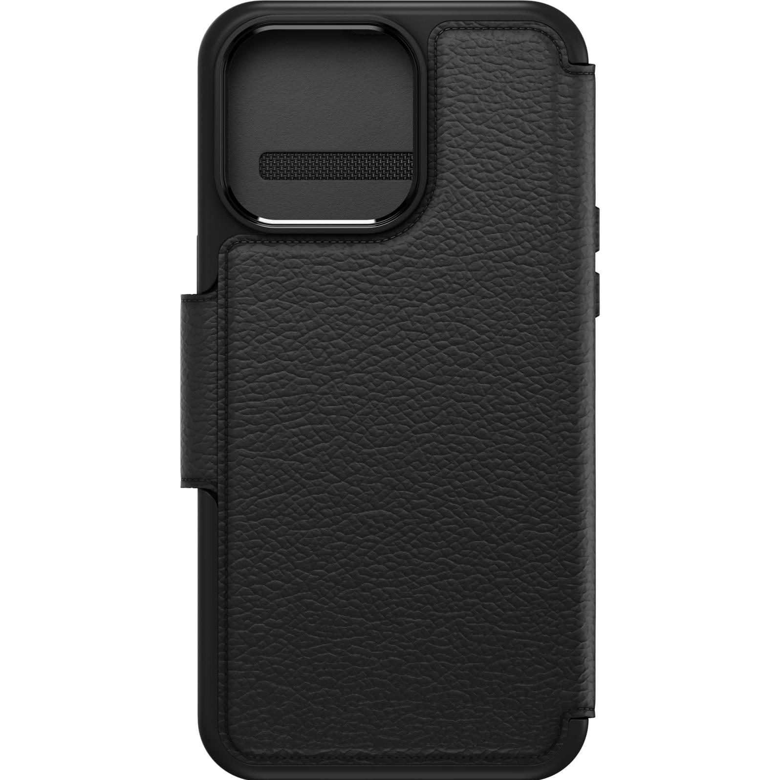 OtterBox Strada Folio mit MagSafe (Apple iPhone 15 Pro Max), Smartphone Hülle, Schwarz
