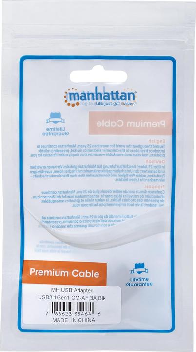 Actual product image Manhattan USB 3.1 Gen1 Type C closed (USB-C, 3.70 cm)