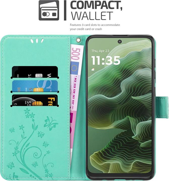 Immagine prodotto Cadorabo Custodia per Motorola Moto G35 Flower Book (Motorola Moto G35)