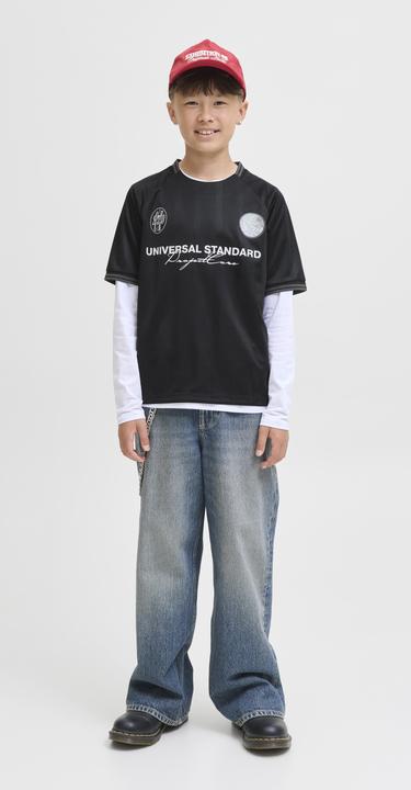 Produktbild Jack & Jones Junior T-Shirt COVER RETRO FOOTBALL Kurzarmshirt (164)
