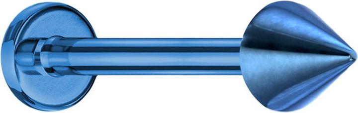 Image du produit Star Piercing Micro Labret bleu foncé avec cône (sans laiton, Titane G23)
