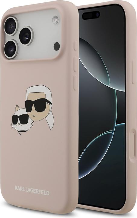 Image du produit Karl Lagerfeld Coque Liquid en silicone avec design tête Karl et Choupette compatible MagSafe (Apple iPhone 17 Pro Max)