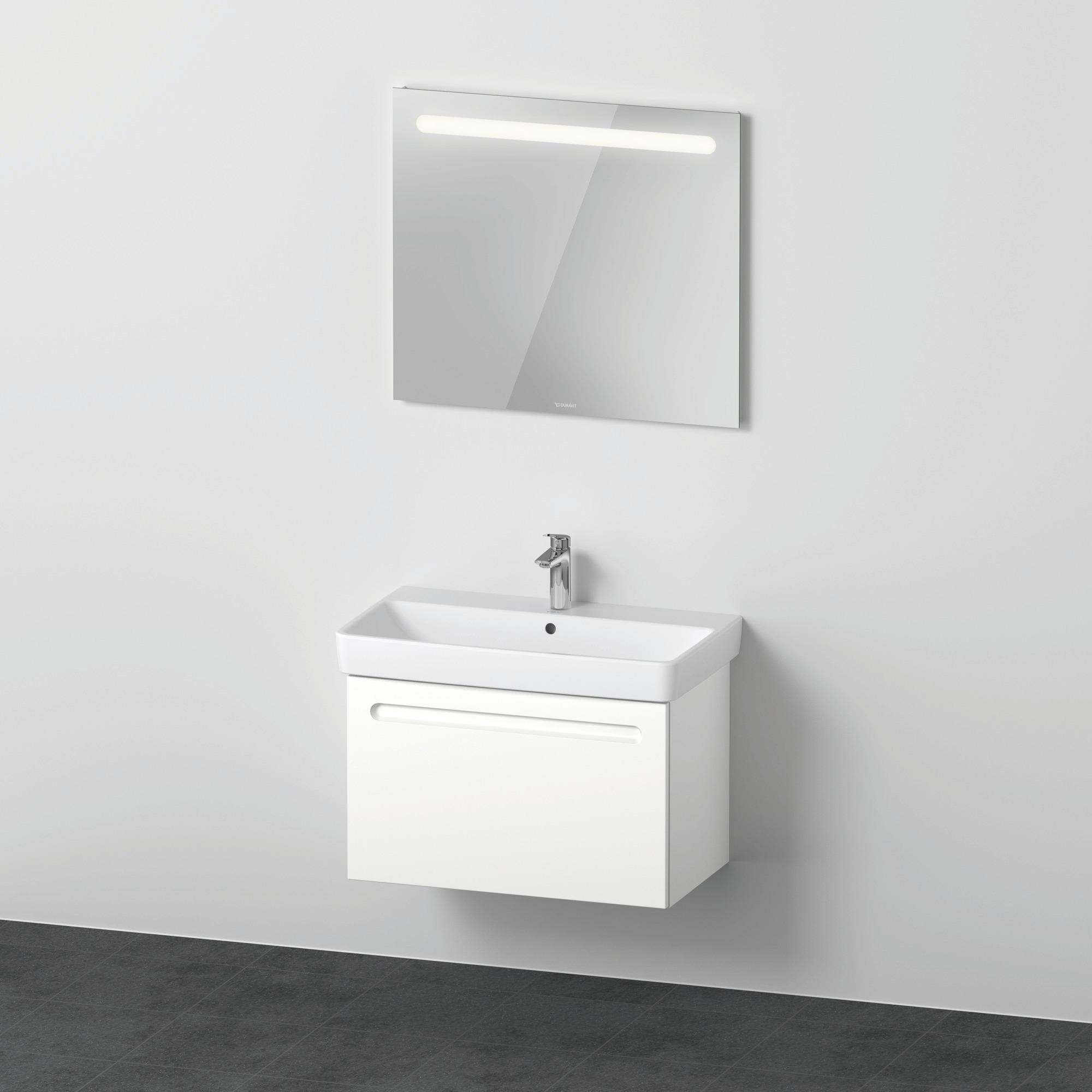 Duravit, Badmöbelset, No.1 Möbelset 800, inkl. Waschtisch, Waschtischunterbau, Spiegel, Innenschubkasten