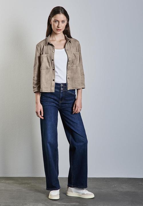 Productafbeelding Street One Damesblouse mit Hemdkraag, 3/4-Ärmel, Knopfleiste und Brusttaschen (44)