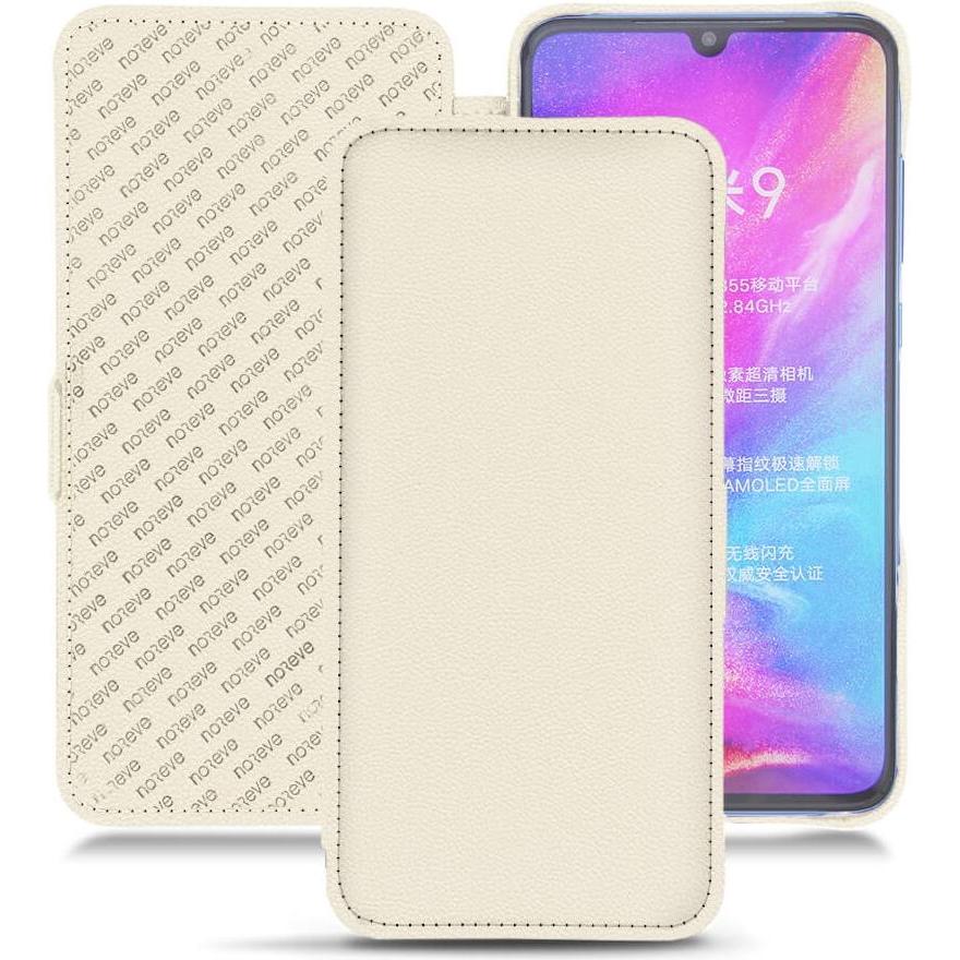 Thumbnail - Noreve Lederschutzhülle horizontal (Xiaomi Mi 9), Smartphone Hülle, Weiss