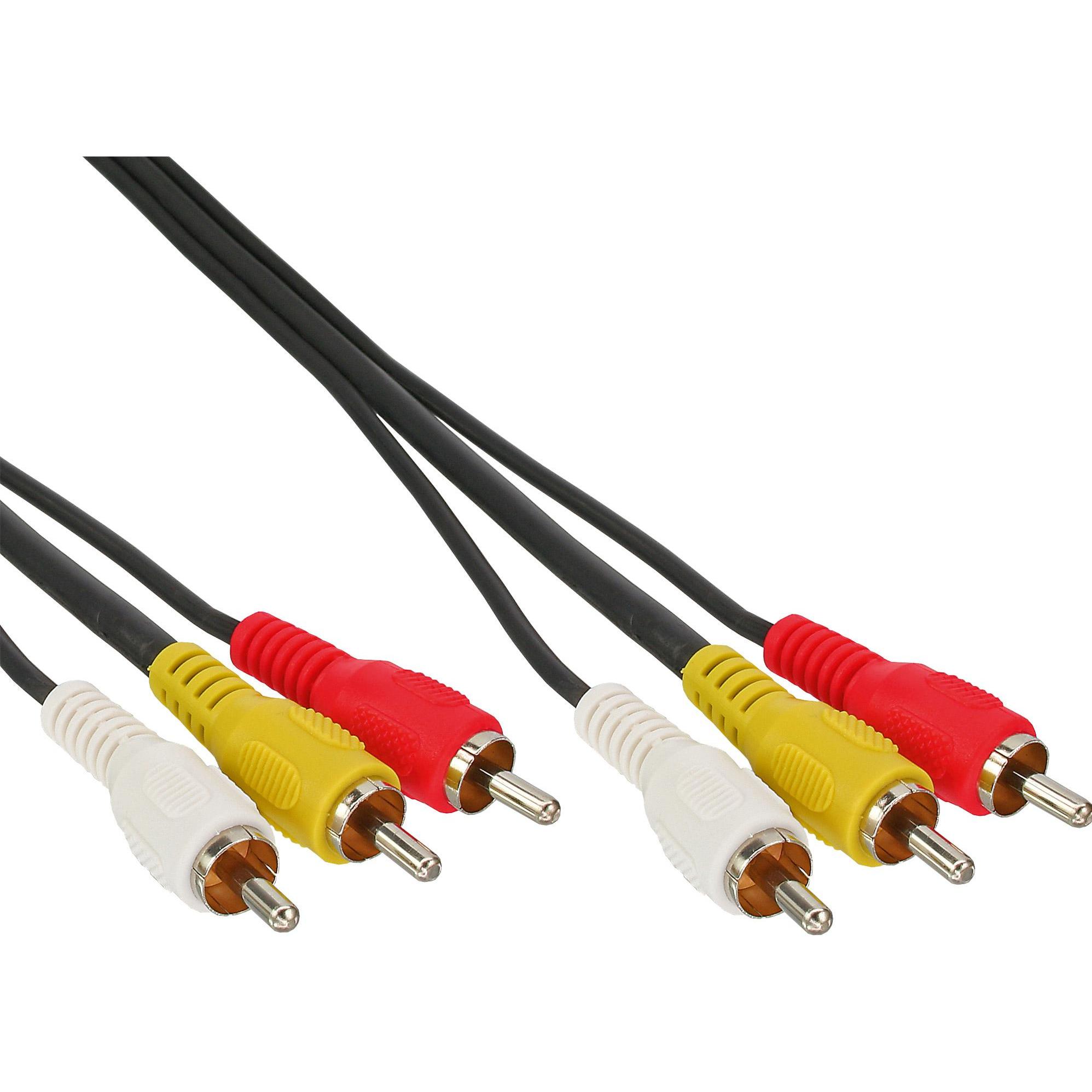 InLine Composite Video — Composite Video (1 m, Cinch), Audio Kabel