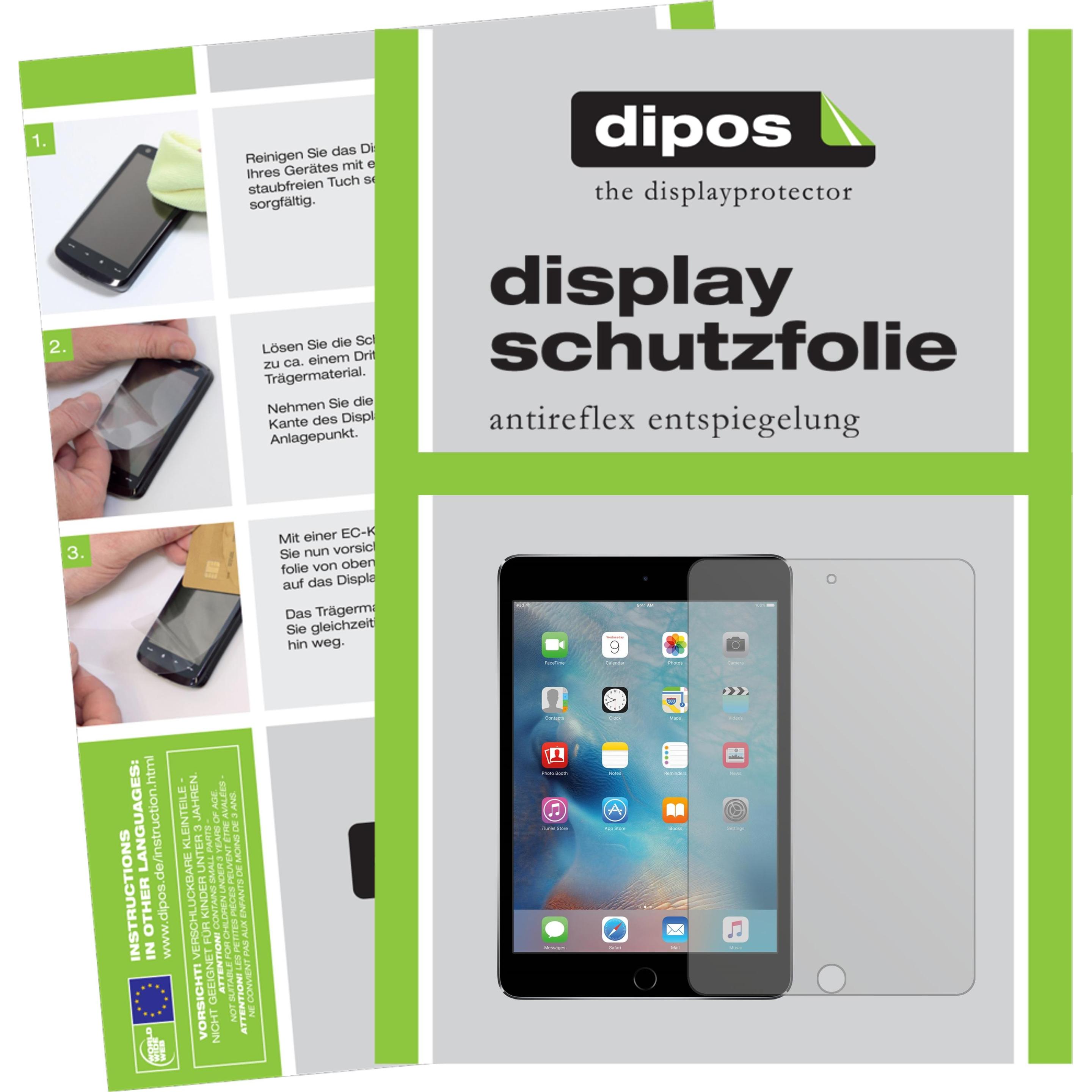 Dipos Displayschutzfolie Antireflex (2 Stück, Apple iPad mini 4), Tablet Schutzfolie