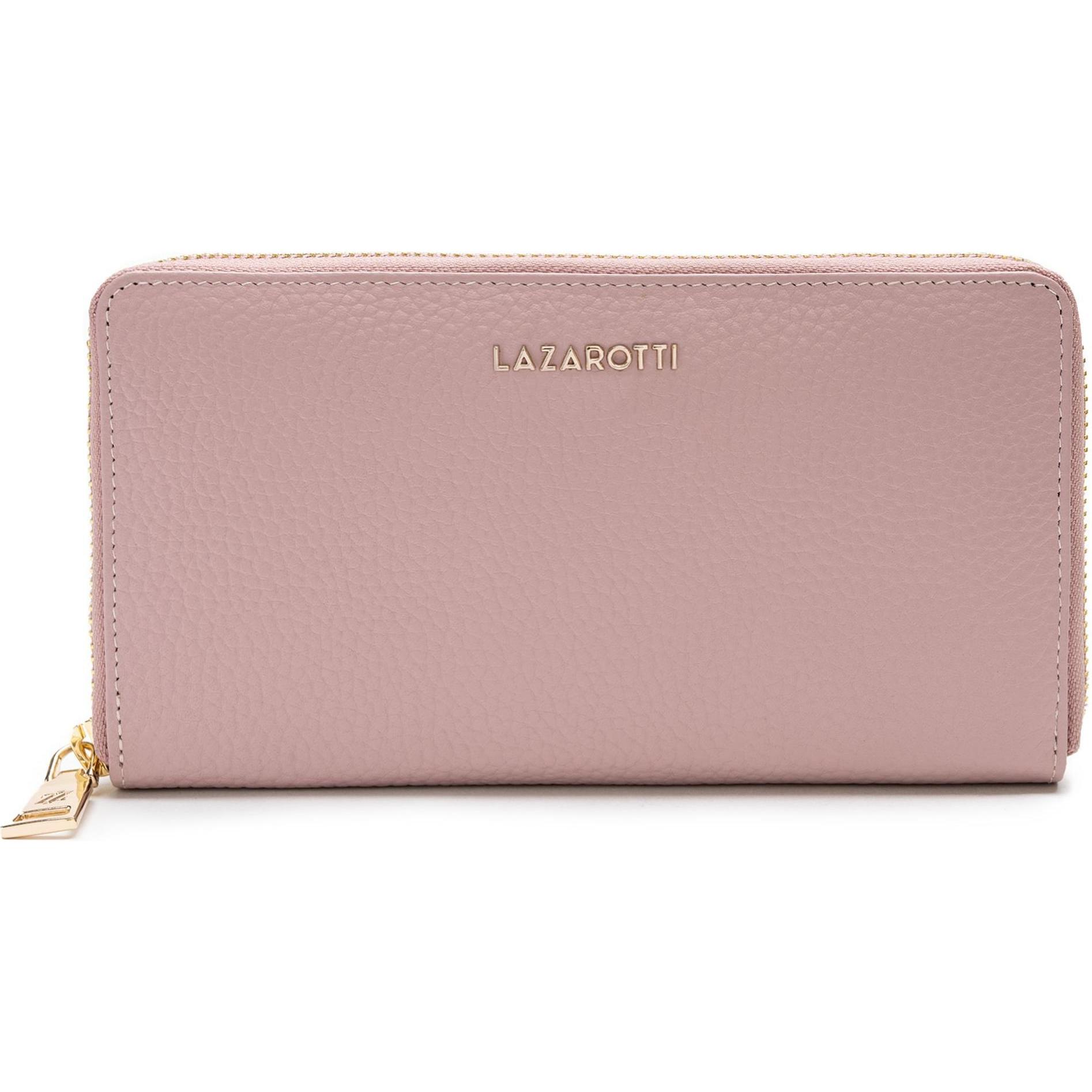 Lazarotti, Damen, Portemonnaie, Bologna Leather Geldbörse Leder 19 cm, Rosa