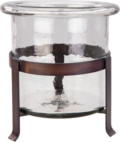 MICA Living Kerzenhalter - Glas und Metall - ca. 18,5 x 21 cm