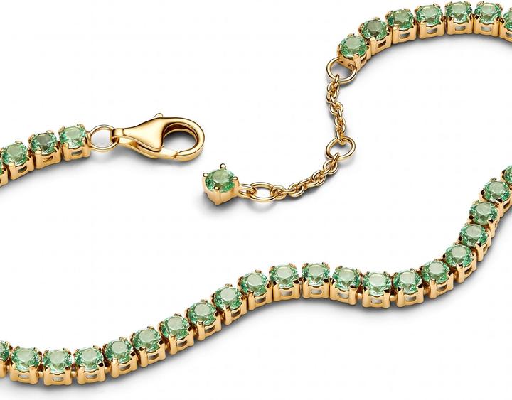 Immagine prodotto Pandora Bracciale tennis verde scintillante (18 cm, Metallo, Dorato)