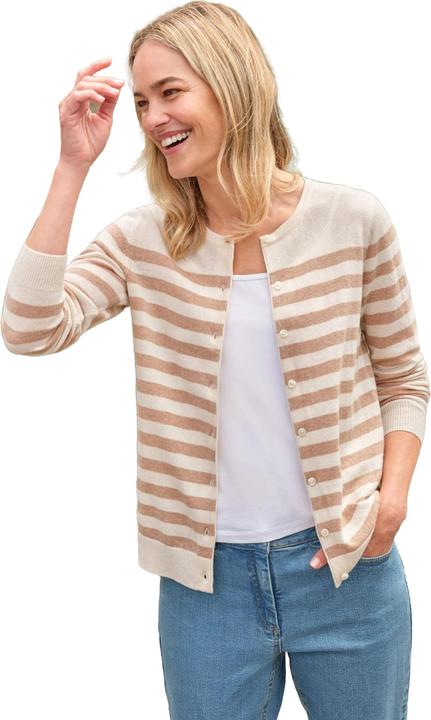 Produktbild Woolovers Gestreifter KaschmirMerino Cardigan (M)