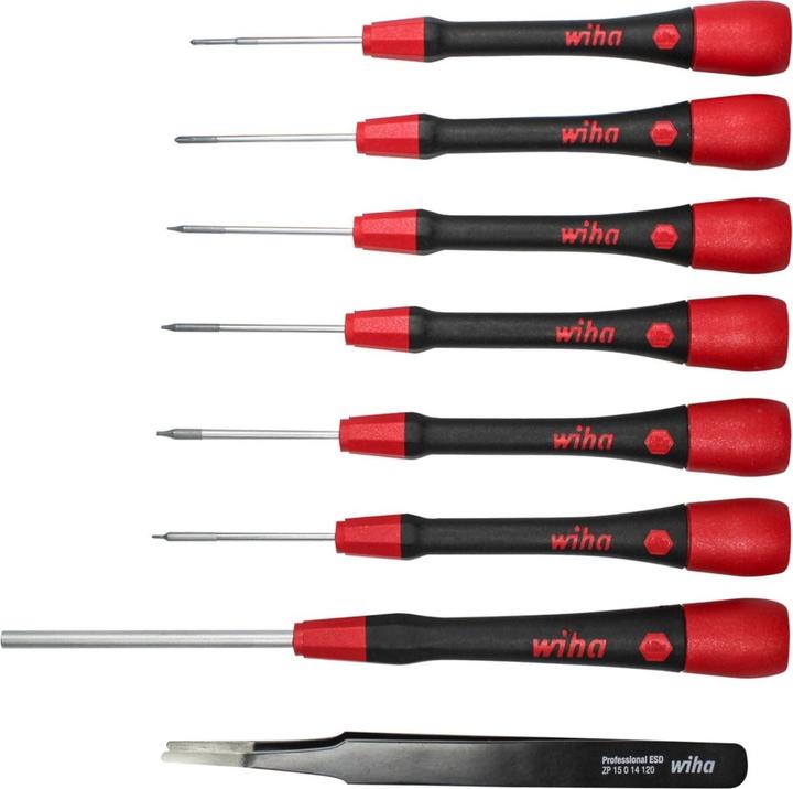 Actual product image Wiha Fine screwdriver set PicoFinish | 42995 (5-Lobe (Pentalobe), Phillipps cross recess (PH), T-section)