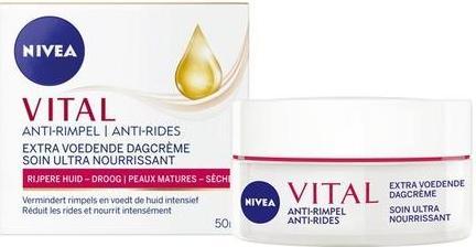 NIVEA Vital Anti-Falten Extra Rich Day Cream Spf 30 - 50 Ml (Sonnencreme Gesicht, SPF 30, 50 ml)