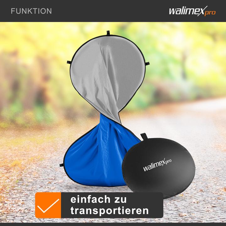 Produktbild Walimex 2in1 Falthintergrund grau/blau 150x200 (200 cm)