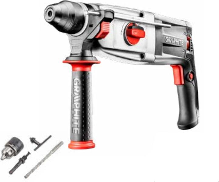 Graphite SDS + 720W rotary hammer, case (Netzbetrieb)