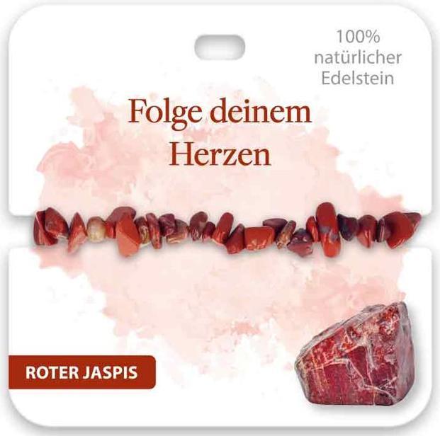 Produktbild BB Klostermannn Armband Roter Jaspis Folge deinem Herzen (Edelsteinschloss)