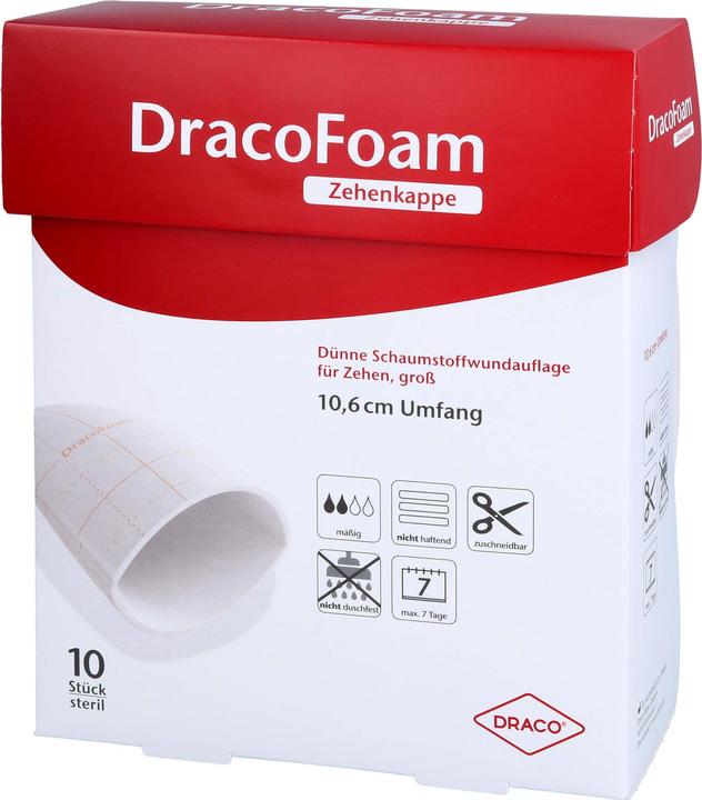 Produktbild Dracco DracoFoam Zehenkappe Schaumstoffverband, 10 St VER