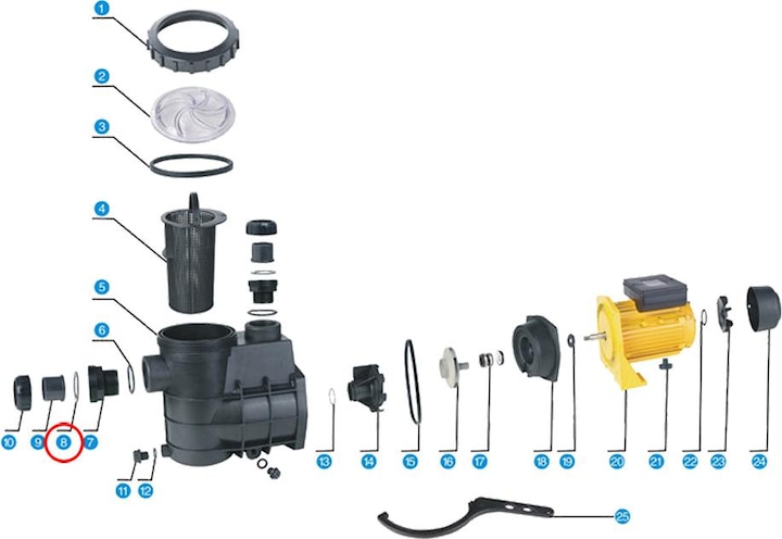 Produktbild SunSun Schwimmbadpumpe Ersatzteil HZS-550 750 Dichtung 2 Poolpumpe Pumpe Pool