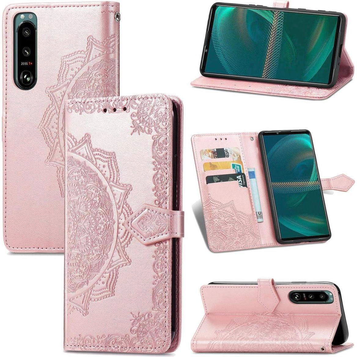 Thumbnail - König Design Hülle Handy Schutz für Sony Xperia 5 III Case Cover Tasche Etuis Bumper Rosa Neu (Sony Xperia 5 III), Smart...