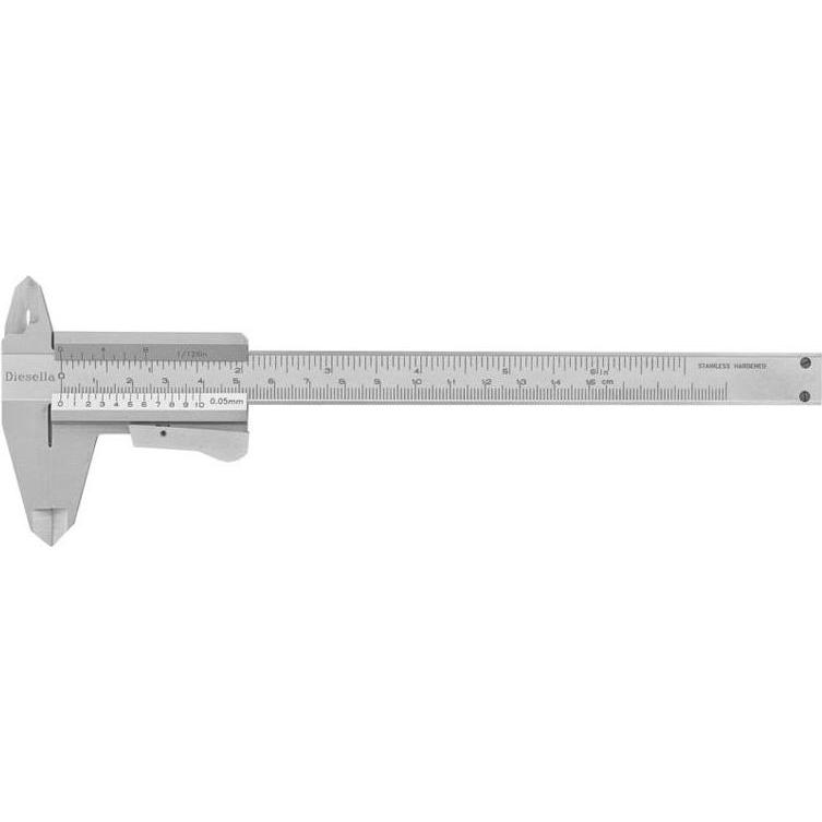 Diesella, Messlehre, Skydelaere alm 0-150 mm klemlås (15 cm)