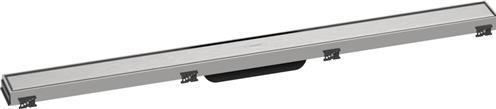 Actual product image hansgrohe Shower channel RainDrain Match, with height-adjustable frame 900mm, brushed stainless steel (900 mm)