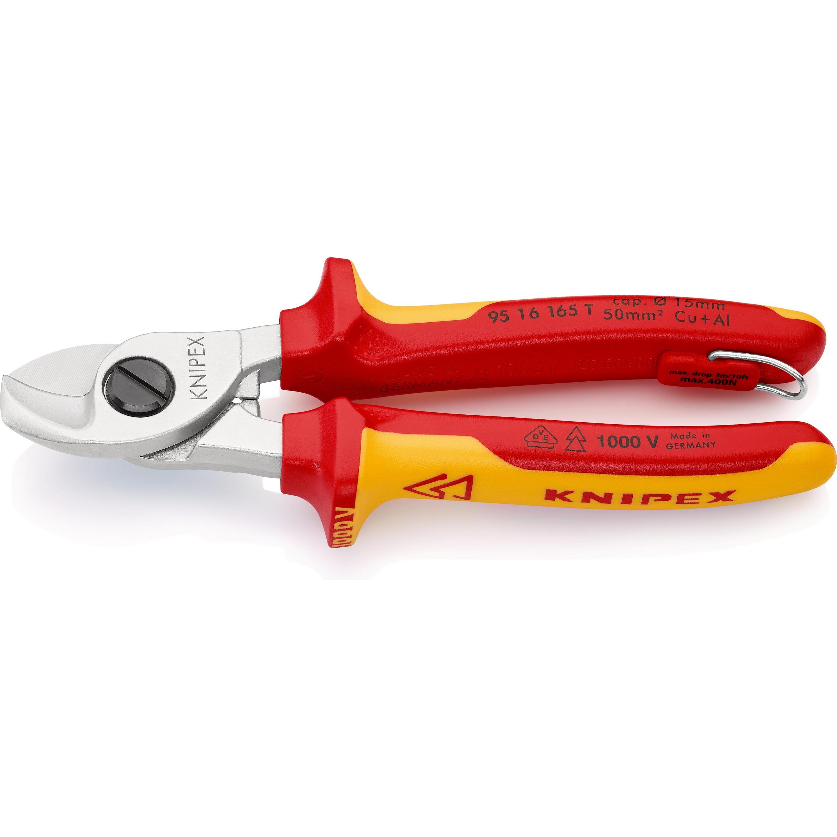 Knipex, Bolzenschneider + Seitenschneider, Kabelschere (165 mm)