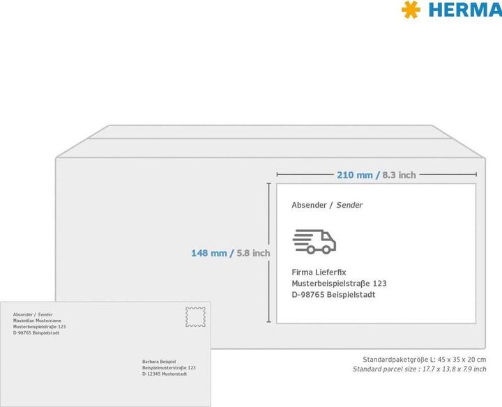 Produktbild HERMA Recycling Versandetiketten A4
