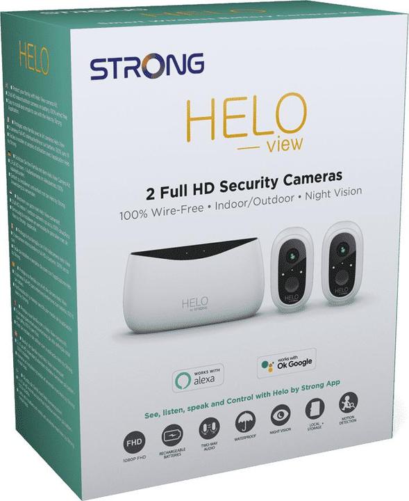 Produktbild Strong Helo View In- & Outdoor Überwachungskamera-Set Full-HD IP65 Wi-Fi (1920 x 1080 Pixels)