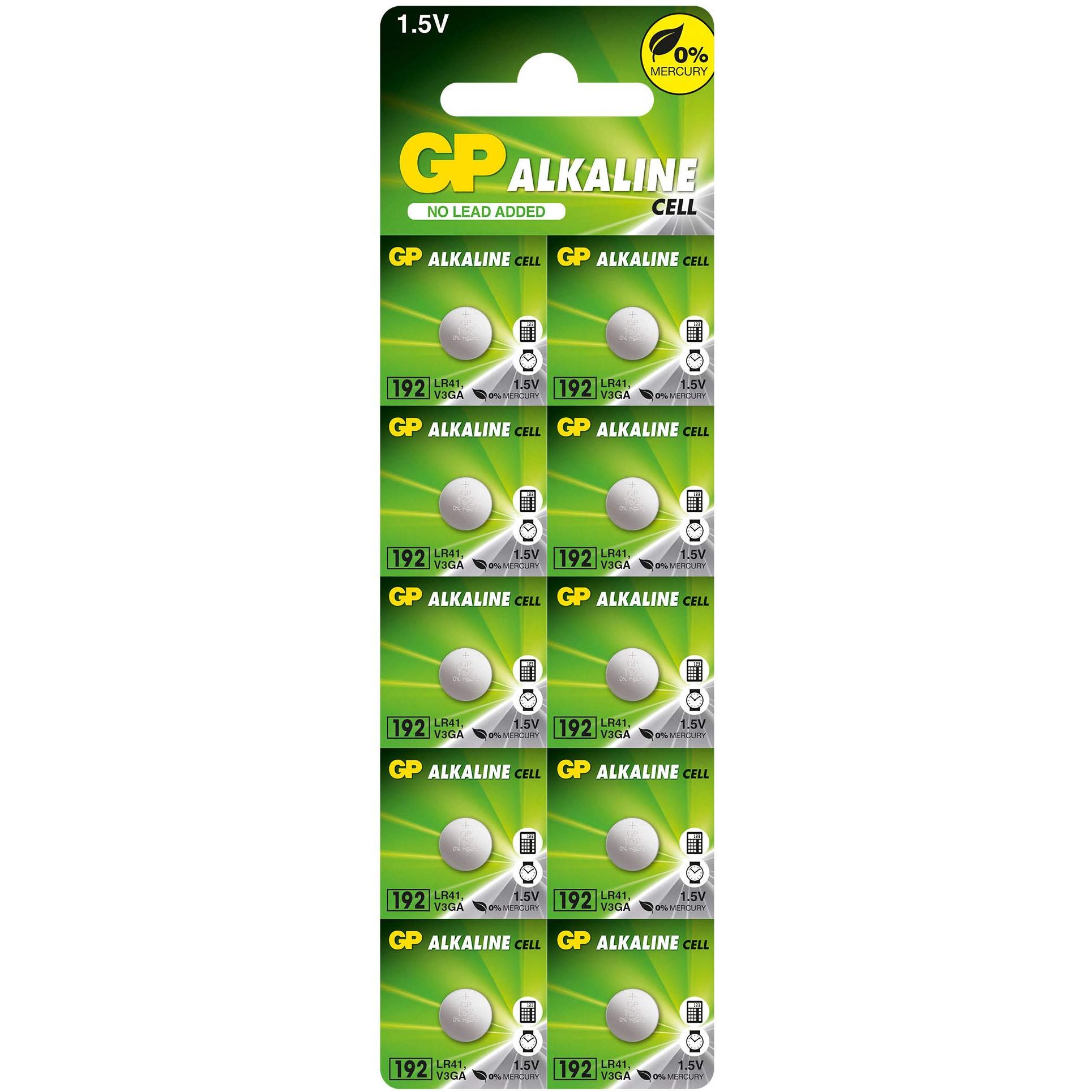 GP Batteries Alkaline (10 Stk., LR41, 24 mAh), Batterien + Akkus