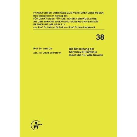 Gal:Die Umsetzung der Solvency II-Richt, Sachbücher von Jens Gal, David Sehrbrock