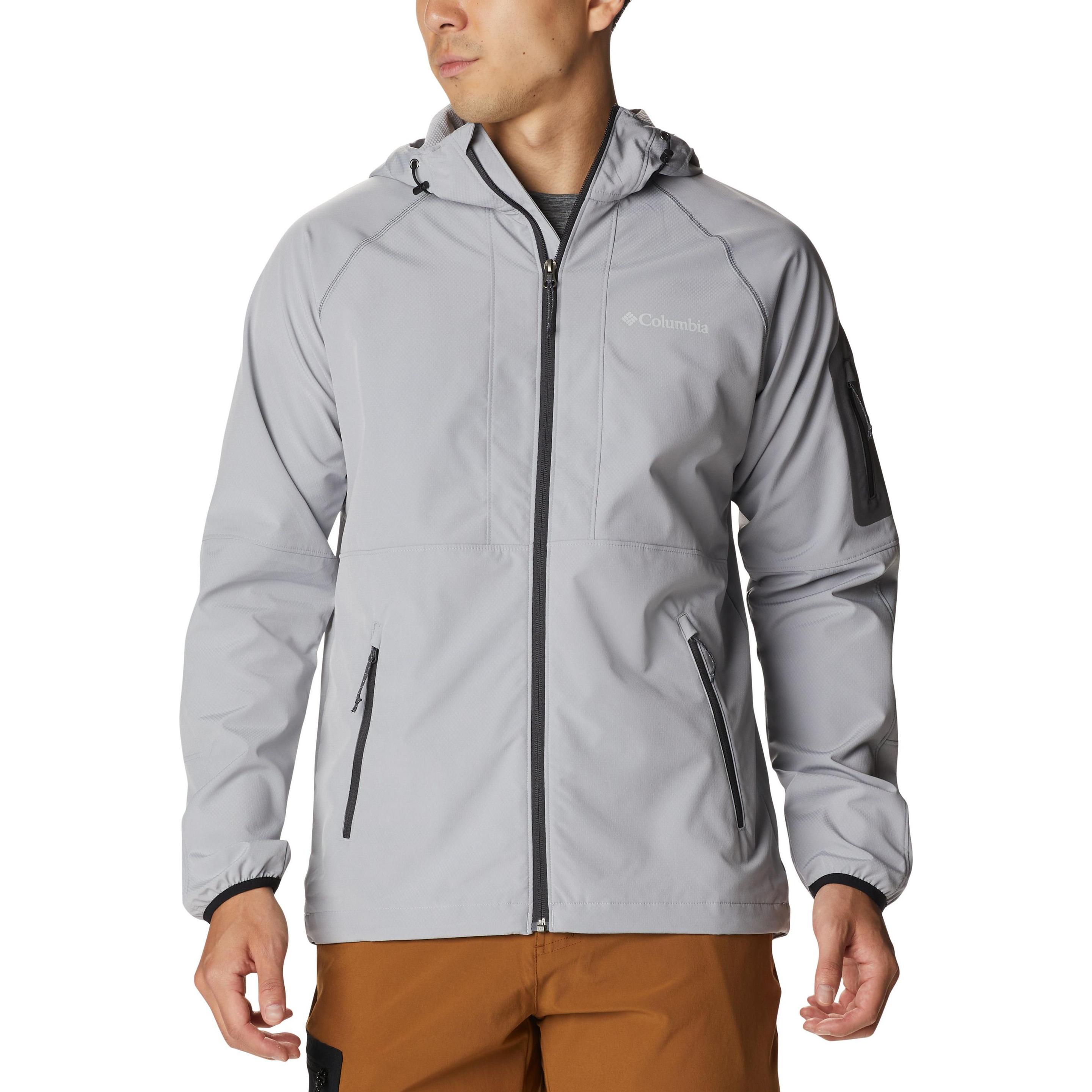 Thumbnail - Columbia, Herren, Jacke, Tall Heights Hooded Softshell (L), Grau, L