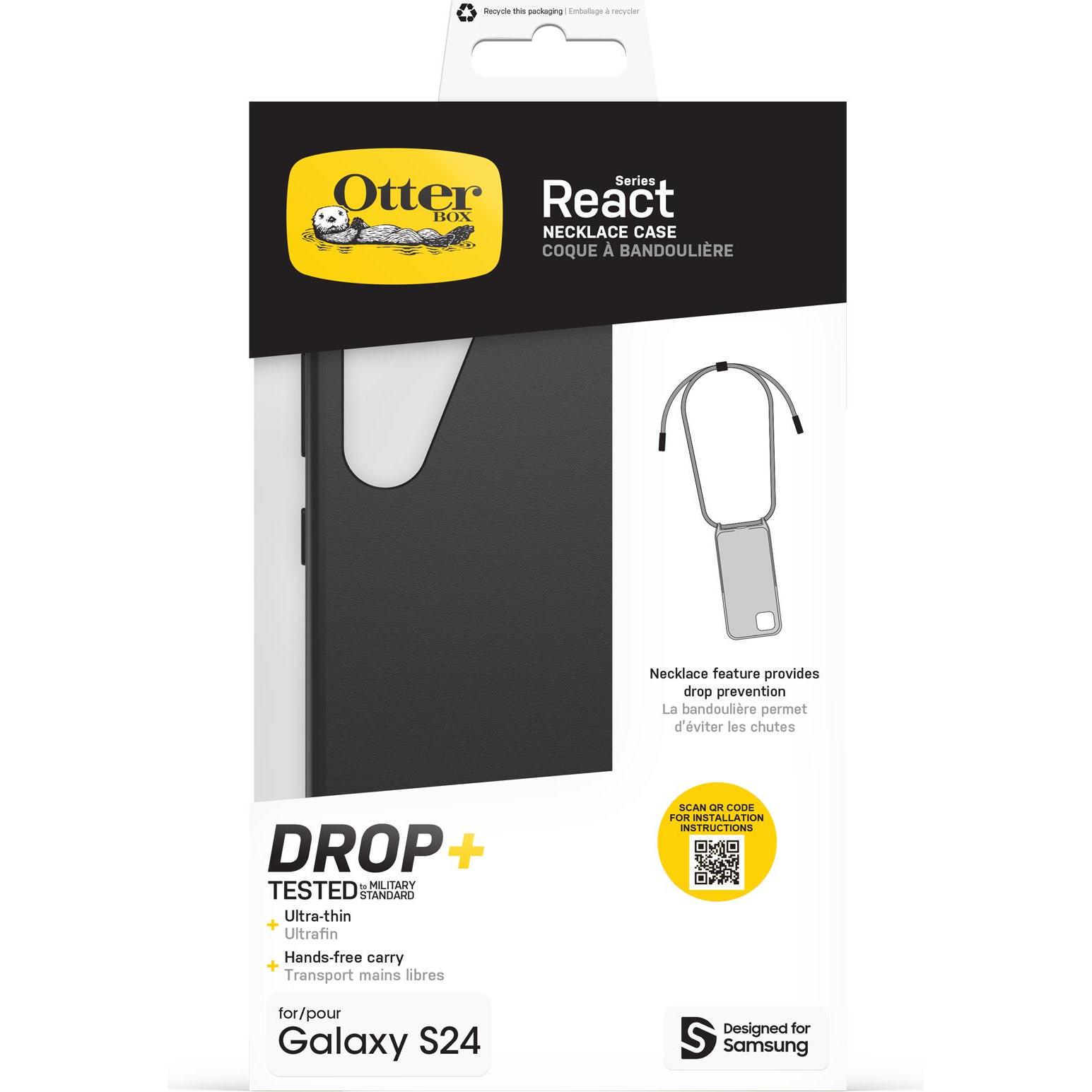 Thumbnail - OtterBox React Necklace - Smartphone Hülle mit Kette (Samsung Galaxy S24), Smartphone Hülle, Schwarz