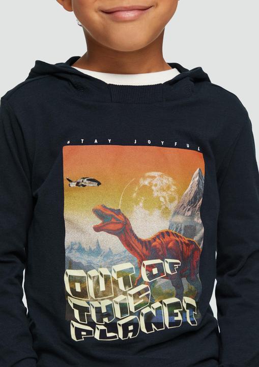 Actual product image S.Oliver T-Shirt Kapuzenshirt mit Glow-in-the-dark-Print (92)