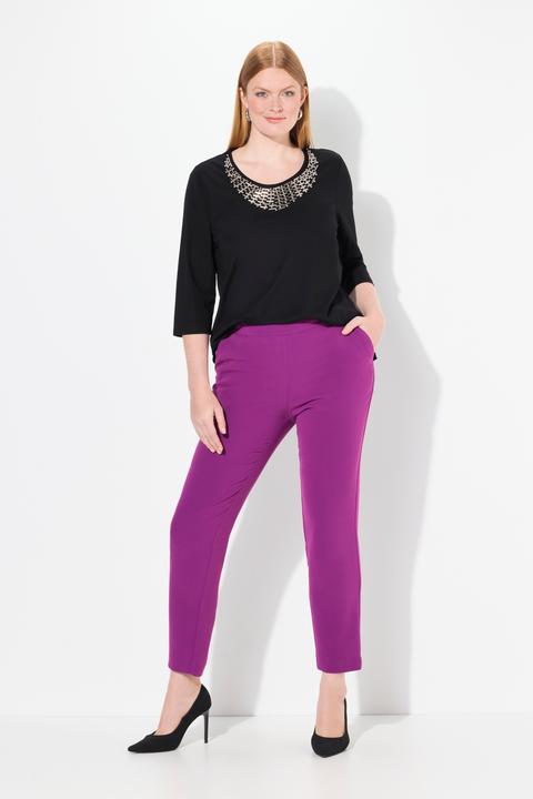 Produktbild Ulla Popken Acetat-Hose, schmales Bein, Komfortbund (44)