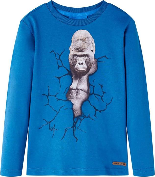 Produktbild vidaXL Kinder-Langarmshirt Petrolblau 116,Material: 100