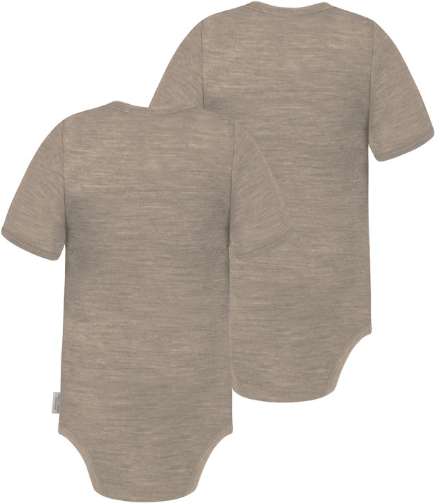 Actual product image Normani Set of 2 baby merino bodysuit short sleeves "Tauranga" - 9285 (62)