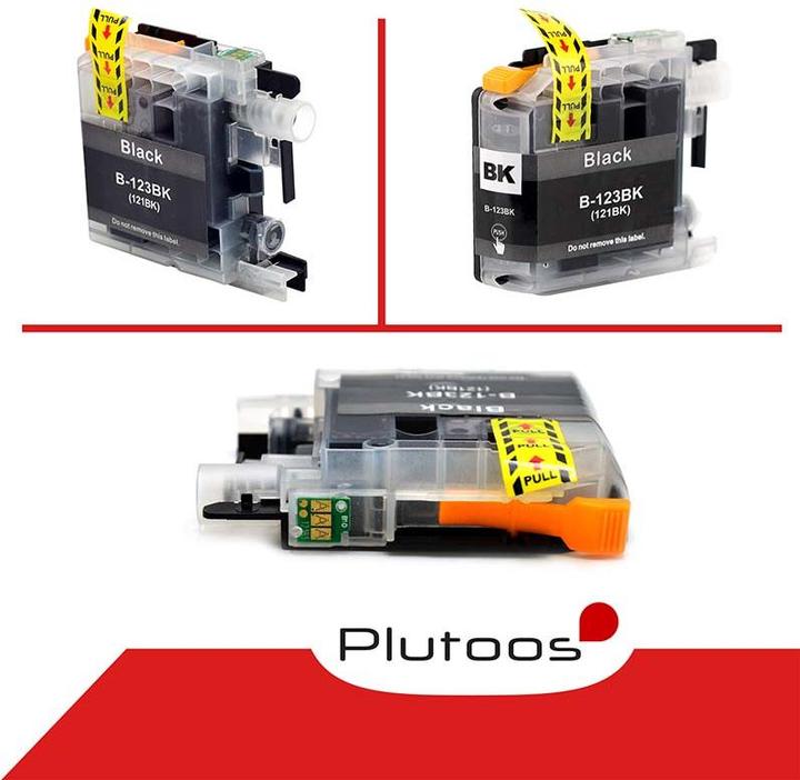 Produktbild Plutoos Brother LC-123 Patronen XXL kompatibel, 4er Farbset (BK, C, M, Y)