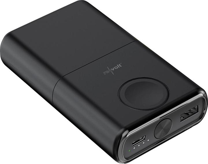 Produktbild Revolt 3in1-Wireless-Powerbank für iPhone & AppleWatch (10000 mAh, 22.50 W, 37 Wh)