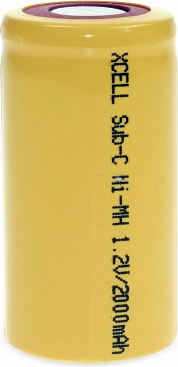 Immagine prodotto XCell Batteria NiMH sub-C 2000 mAh, 1,2 V-, 43x22,5 mm (1 pz., Sub-C, 2000 mAh)