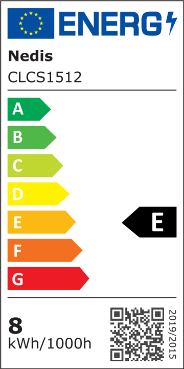 Energy Label Nedis Decorative Lights | Cluster | 1512 LED's Warm White | 11.00 m | Light Effects: 7 | Indoor and A (11 m)
