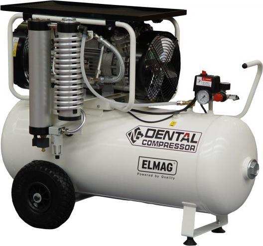 Image du produit Elmag - Dentalkompressor 480/8/90W - fahrbar EXTREME 4D 90L 2,50CV inkl. Adsorptionstrockner, 250 l/ (8 bar, 90 l)
