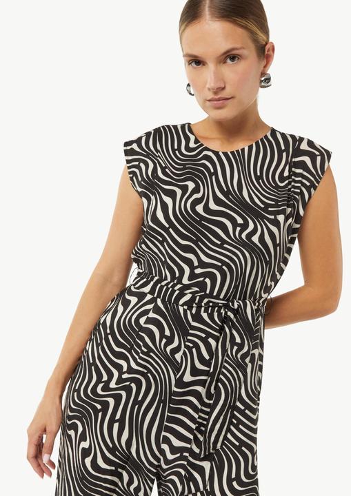 Produktbild Comma Overall Gemusterter Overall mit Bindegürtel und Faltendetails (36)