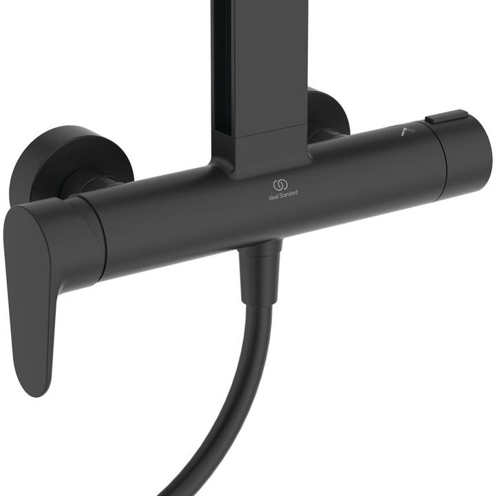 Actual product image Ideal Standard Shower system Alu+: Ceraflow shower mixer 2 shelves, 2F hand shower, 2F overhead shower