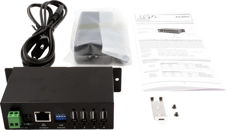 Produktbild Exsys EX-6003 4-Port Gigabit Netzwerk USB Hub